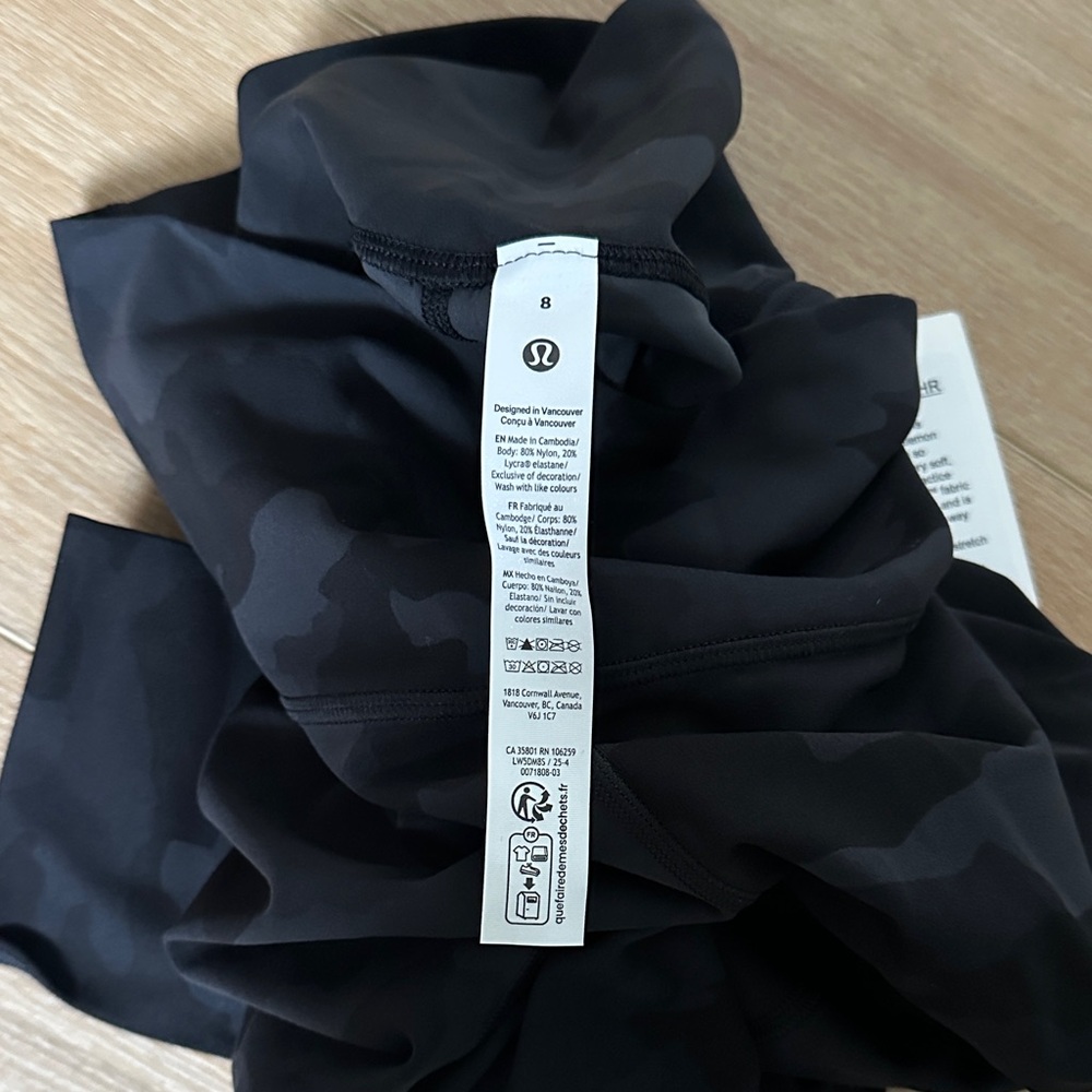 NWT lululemon Align High-Rise Pant 28” in Camo Deep Coal Multi 8 - Picture 7 of 8